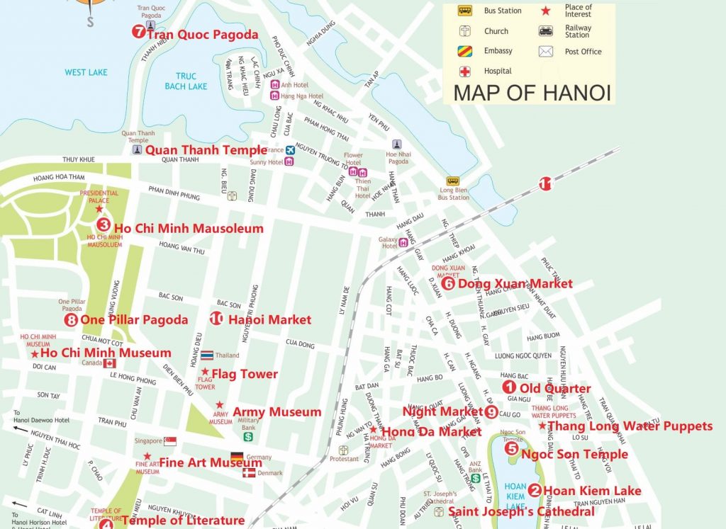 Hanoi Tourist Map